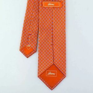 Brioni Accessories - Brioni men’s silk neck tie orange made in Italy Brioni Accessories - Brioni men’s silk neck tie orange made in Italy